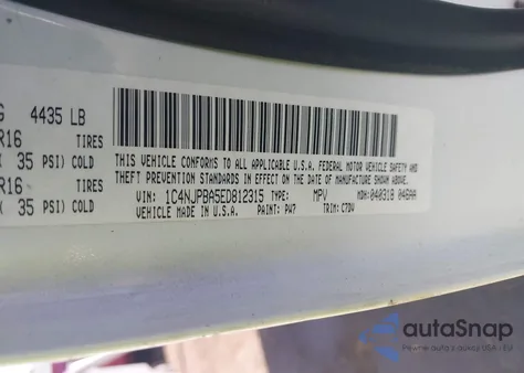 2014 Jeep Patriot Sport from USA, damaged, VIN 1C4NJPBA5ED812315